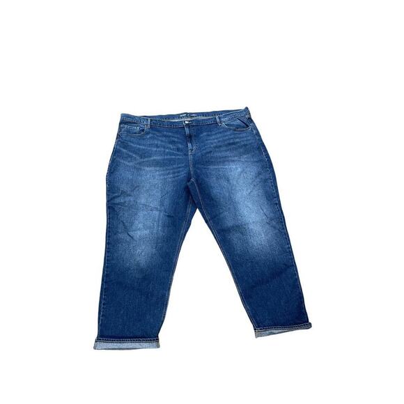 Old Navy Midrise Wow Boyfriend Jeans Medium Wash Plus Size Womens 28 New - Picture 1 of 8
